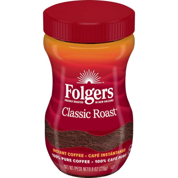 Folgers Classic Roast Instant Coffee 8Oz