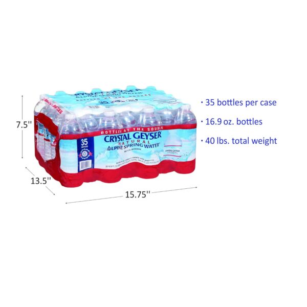 Crystal Geyser Alpine Spring Water, 16.9 oz, 35 ct - Image 4